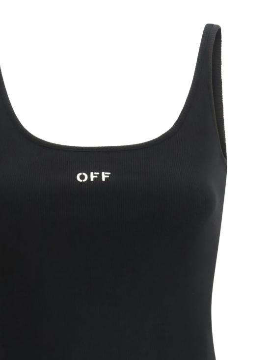 26FW 오프화이트 민소매 티셔츠 2FA00672T W003 BLACK WHITE - OFF WHITE