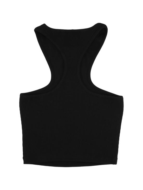 26FW 오프화이트 민소매 티셔츠 2FA00671T W003 BLACK WHITE - OFF WHITE