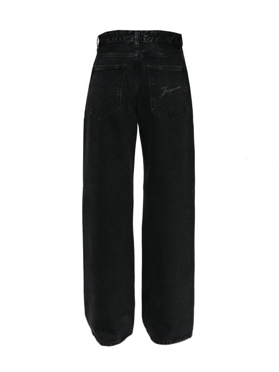 26FW 자크뮈스 오버사이즈 와이드 데님 팬츠 PAW00036AD00039 990 Black - JACQUEMUS