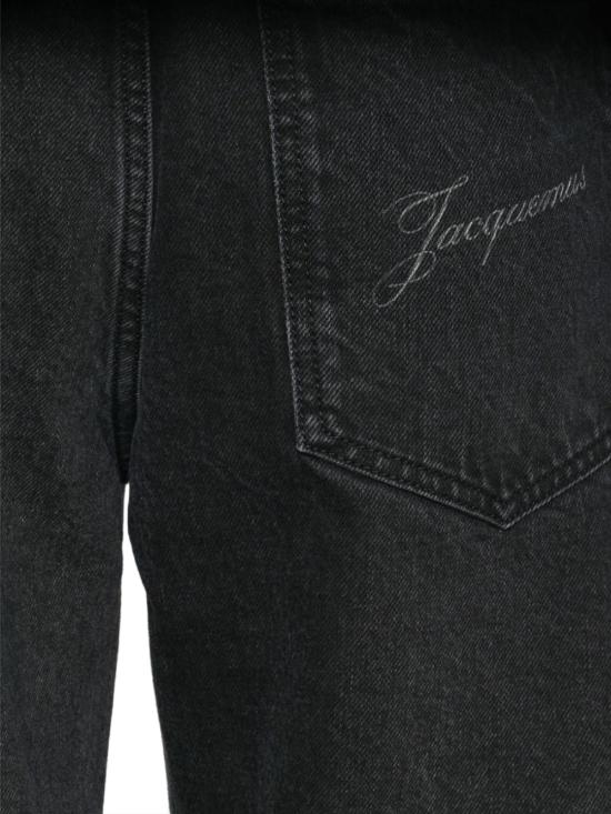 26FW 자크뮈스 오버사이즈 와이드 데님 팬츠 PAW00036AD00039 990 Black - JACQUEMUS