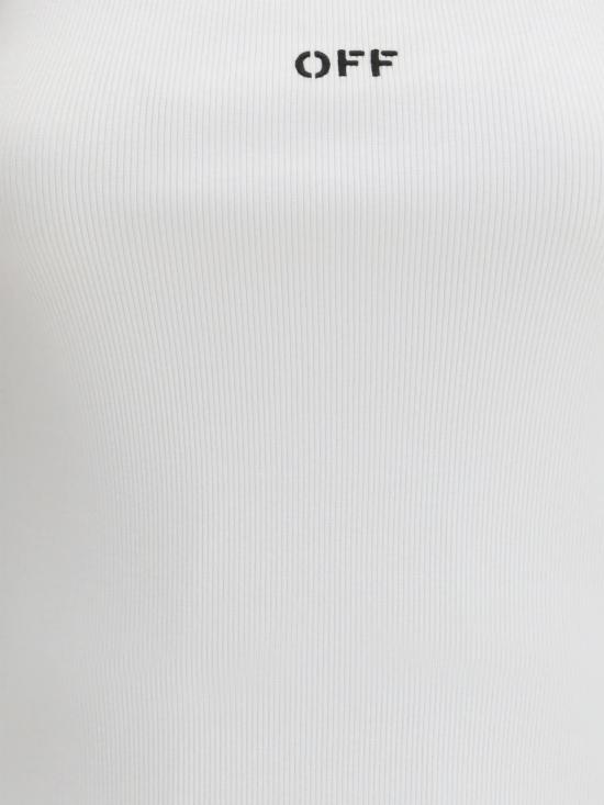 26FW 오프화이트 민소매 티셔츠 2FA00672T W102 WHITE BLACK - OFF WHITE