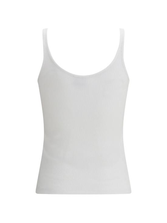 26FW 오프화이트 민소매 티셔츠 2FA00672T W102 WHITE BLACK - OFF WHITE