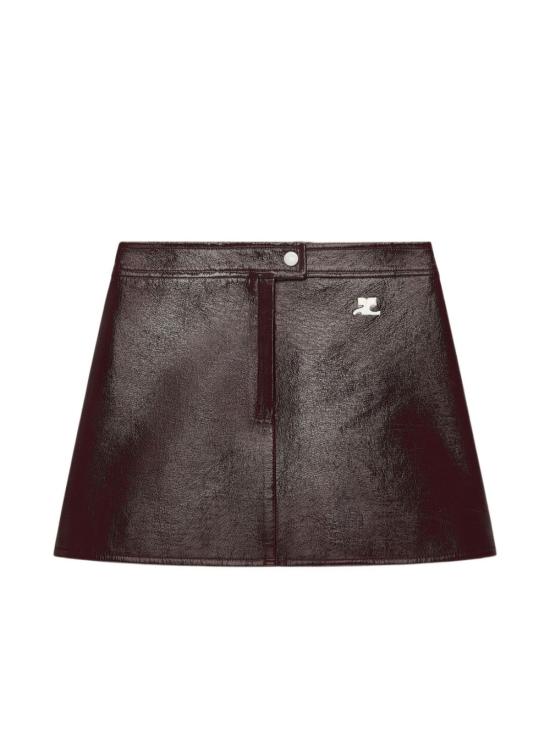 26FW 쿠레쥬 숏 스커트 223CJU001VY0014 4090 Burnt red