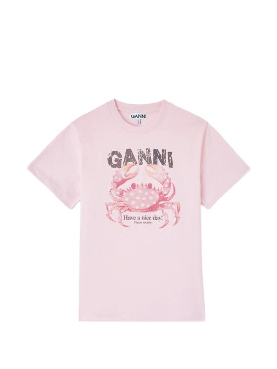 26FW 가니 반팔 티셔츠 A1050197 868 CHALK PINK