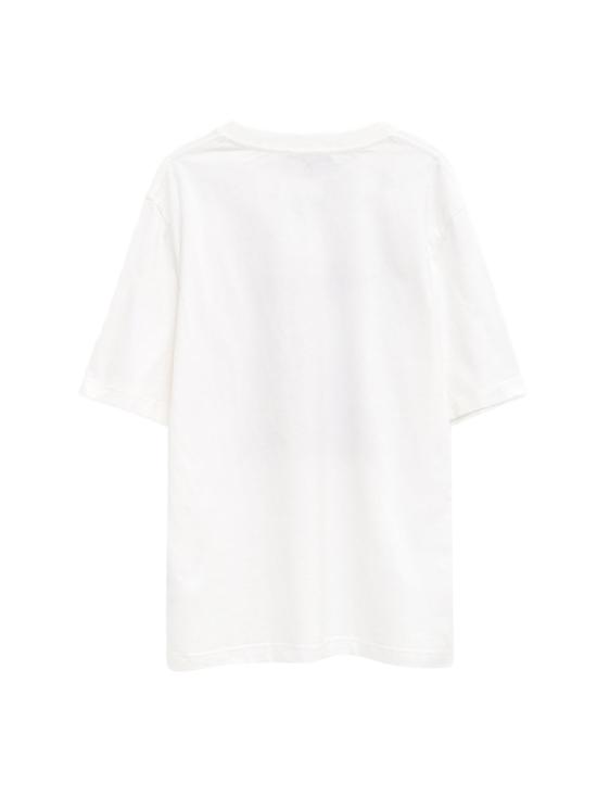 26FW 자크뮈스 반팔 티셔츠 TSU00350AJ00289 1OR OPTIC WHITE PRINT PLAGE - JACQUEMUS