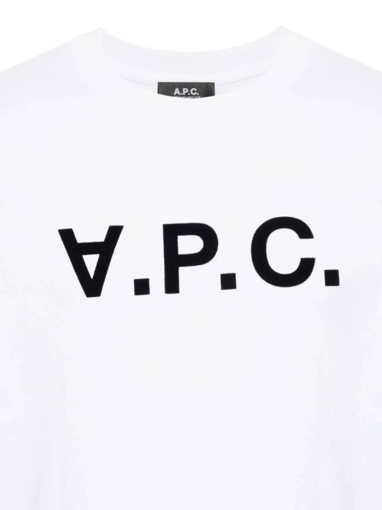 26FW 아페쎄 반팔 티셔츠 COHBMM26384 TAE WHITE DARK NAVY - A.P.C.