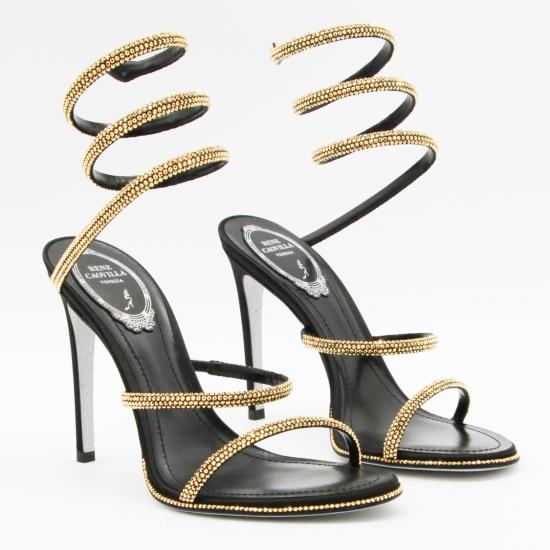 26FW 르네 카오빌라 샌들 C12538105R001V284 Gold - RENE CAOVILLA