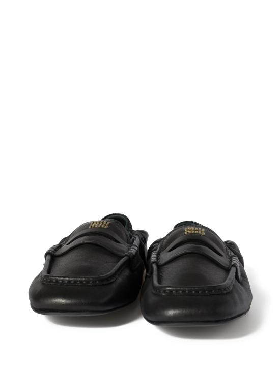 26FW 미우미우 루슈 나파 레더 로퍼 5D341EF D005 EFXF0002 BLACK - MIU MIU