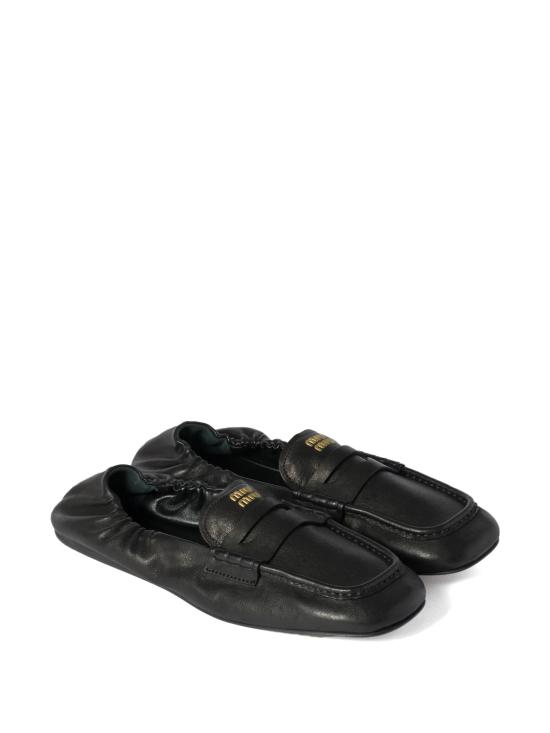 26FW 미우미우 루슈 나파 레더 로퍼 5D341EF D005 EFXF0002 BLACK - MIU MIU