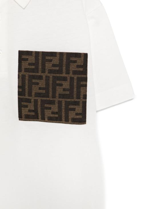 26FW [키즈] 펜디 폴로 셔츠 JMI475 7AJF0TU9 Chalk - FENDI