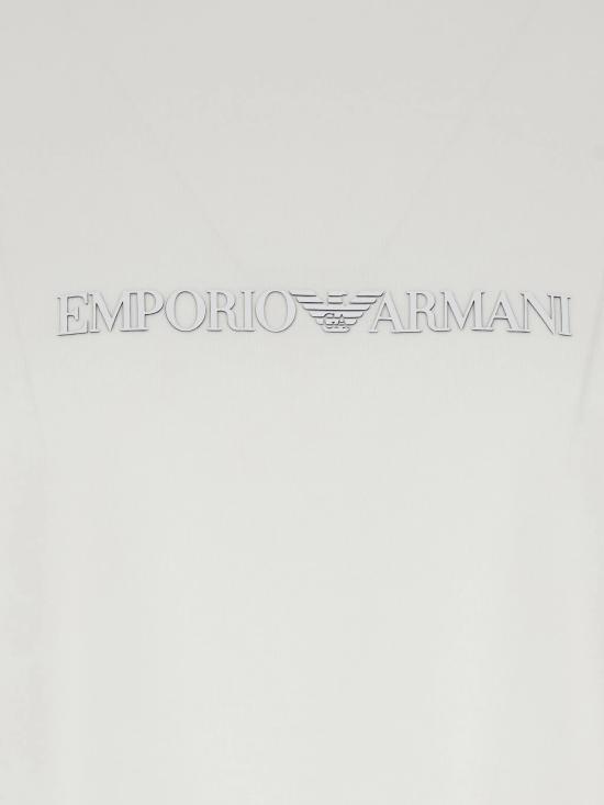 26FW 엠포리오 아르마니 반팔 티셔츠 EM004583 AF13669M0307 OFF WHITE EA LOG - EMPORIO ARMANI
