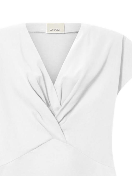 26FW 이자벨마랑 나드린 드레이프 코튼 저지 티셔츠 TS0341FA A1N41I20WH WHITE - ISABEL MARANT