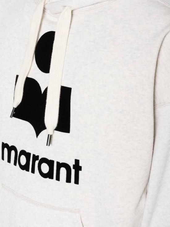 26FW 이자벨마랑 마일리 로고 후드 티셔츠 SW0027HA B1M18H23EC Ecr - ISABEL MARANT