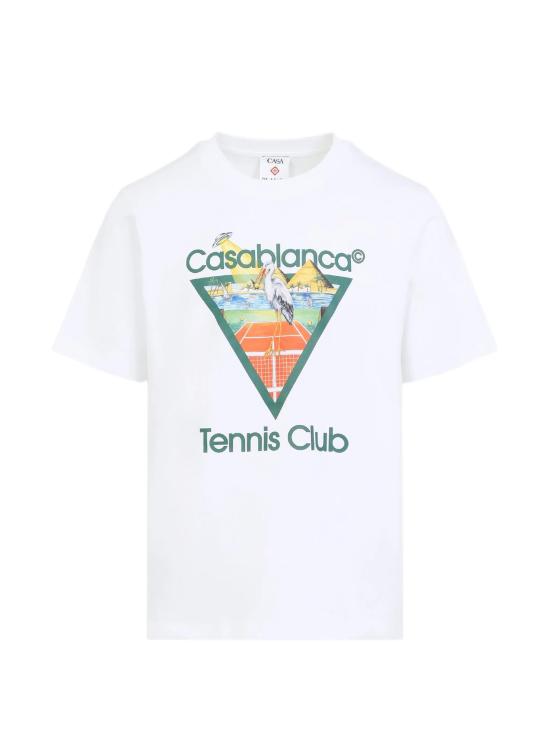 26FW 카사블랑카 반팔 티셔츠 MPF26JTS00103 TENNIS CLUB TRIANGLE