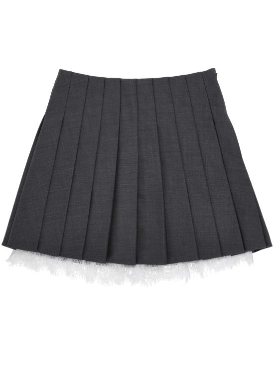 26FW 셀프 포트레이트 미디 스커트 PF26 006SKGR GREY