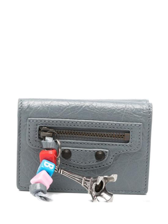 26FW 발렌시아가 르 시티 미니 지갑 810669 2ACOT4751 BLUE GREY