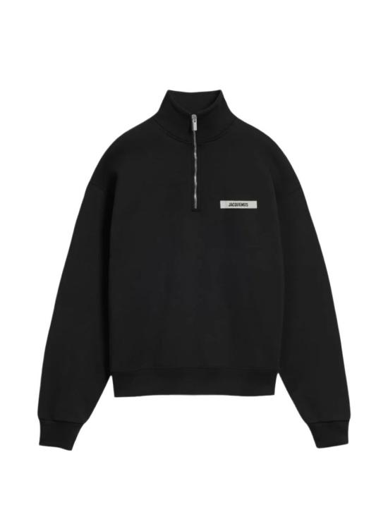 26FW 자크뮈스 하프 집업 스웨트 셔츠 SSM00313AJ00174 990 Black