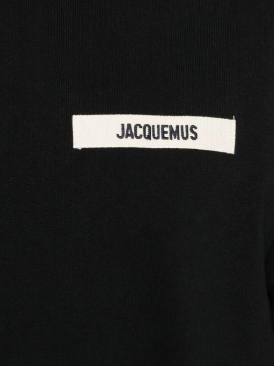 26FW 자크뮈스 그로그랭 로고 티셔츠 TSM00133AJ00226 990 Black - JACQUEMUS