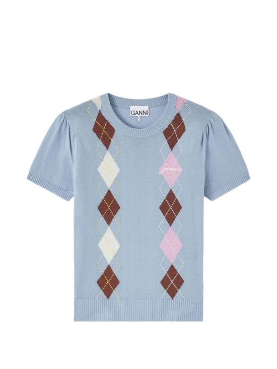 26FW 가니 반팔 티셔츠 A1040295 326 SOFT CHAMBRAY