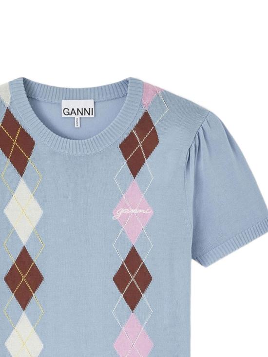 26FW 가니 반팔 티셔츠 A1040295 326 SOFT CHAMBRAY - GANNI