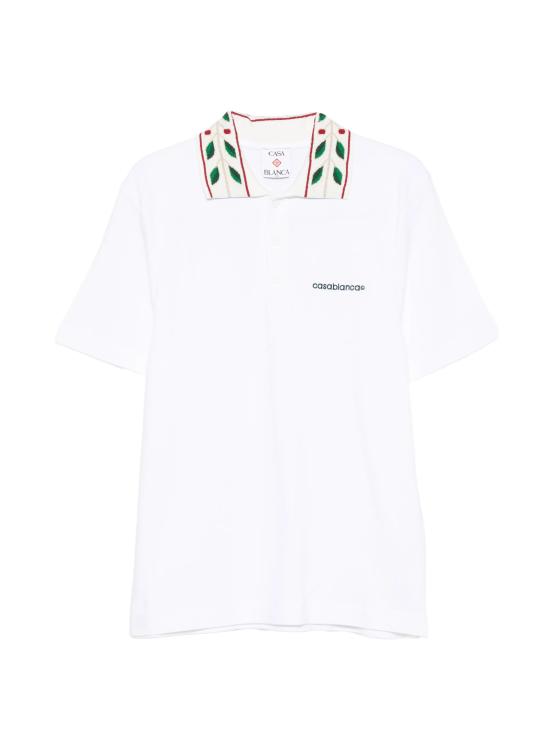 26FW 카사블랑카 폴로 티셔츠 MPF26JTP49901 BRIGHT WHITE