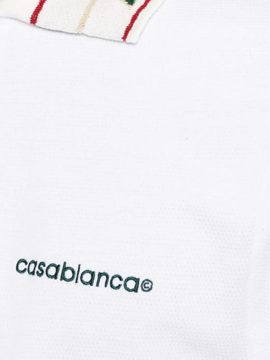 26FW 카사블랑카 폴로 티셔츠 MPF26JTP49901 BRIGHT WHITE - CASABLANCA