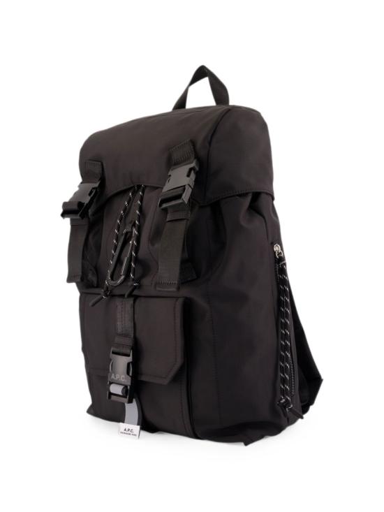 26FW 아페쎄 로고 프린트 버클 플랩 백팩 PAAGEH62631 LZZ Black - A.P.C.