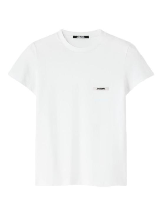 26FW 자크뮈스 그로그랭 로고 솟슬리브 티셔츠 TSW00550AJ00029 100 WHITE