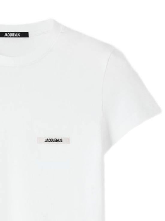 26FW 자크뮈스 그로그랭 로고 솟슬리브 티셔츠 TSW00550AJ00029 100 WHITE - JACQUEMUS