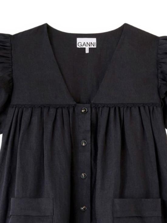 26FW 가니 미디 원피스 A1030577 099 Black - GANNI