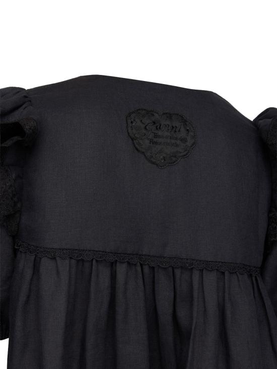26FW 가니 미디 원피스 A1030577 099 Black - GANNI