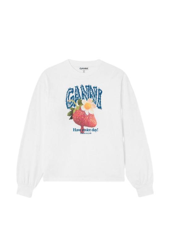 26FW 가니 긴팔 티셔츠 A1050241 151 BRIGHT WHITE
