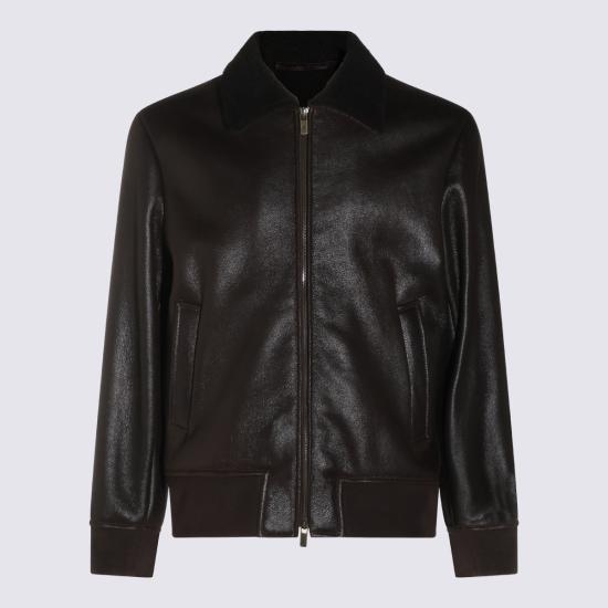 26FW 살바토레 산토로 가죽 자켓 51694 DIESDARK BROWN