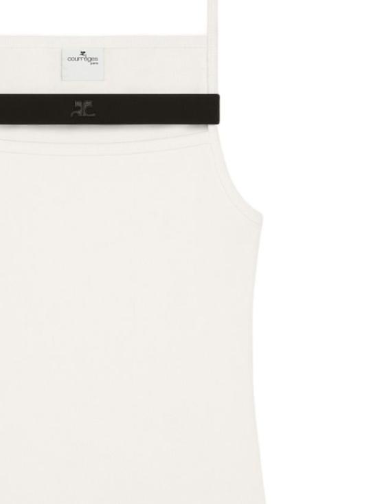 26FW 쿠레쥬 민소매 티셔츠 326JDE175JS0194 0098 HERITAGE WHITE BLACK - COURREGES