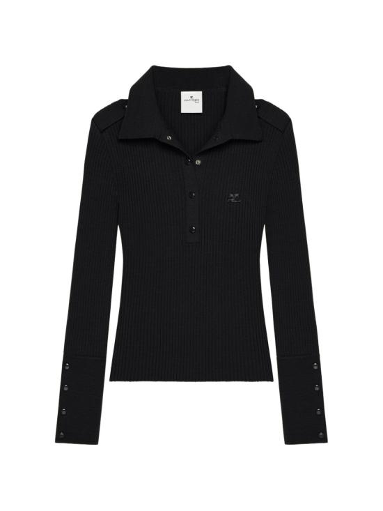 26FW 쿠레쥬 스웨터 326MPO072FI0001 9999 BLACK