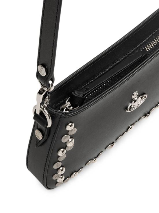 26FW 비비안웨스트우드 ORB 타샤 레더 스터드 숄더백 5801000JW L002VN402 BLACK - VIVIENNE WESTWOOD