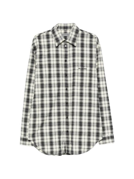 26FW 발렌시아가 긴팔 셔츠 A001ZS TUM339040 White black
