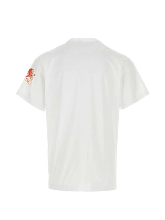 26FW 비비안웨스트우드 자수 로고 골지 크루넥 반팔 티셔츠 3G01005W J00BLA401 White - VIVIENNE WESTWOOD