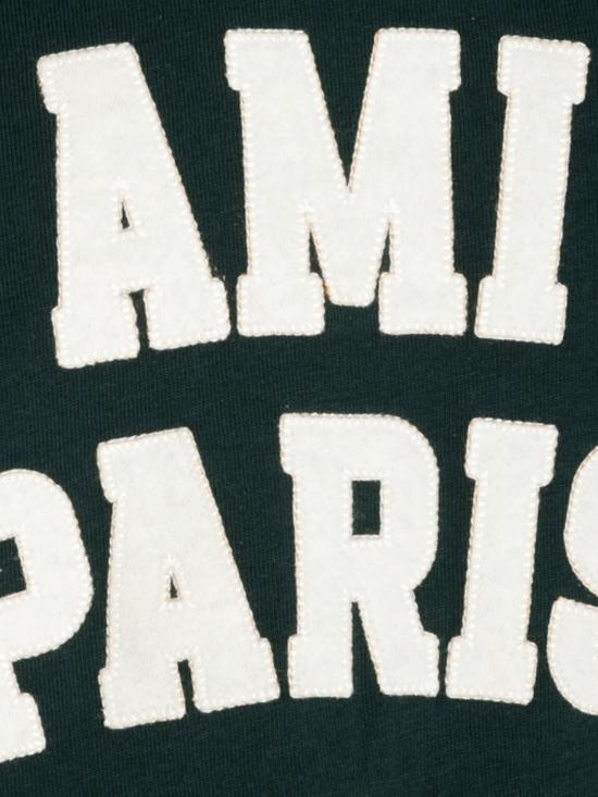 26FW 아미 반팔 티셔츠 UTS418 JE0272A244 BOTTLE GREEN IVORY - AMI