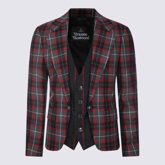 26FW 비비안웨스트우드 수트 자켓 23010035 W01NGP210 CHARCOAL RED