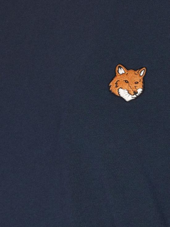 26FW 메종키츠네 폭스 헤드 레귤러 티셔츠 PM00107KJ7026 0413 Navy - MAISON KITSUNE