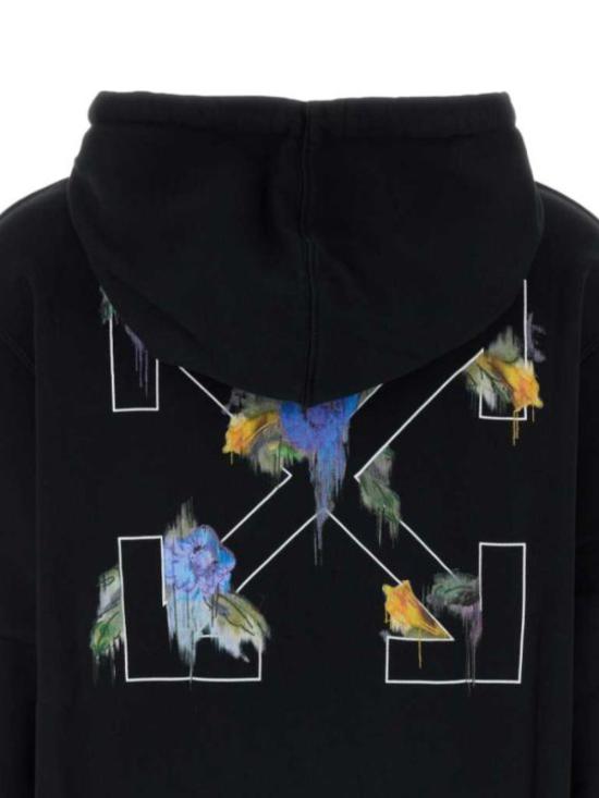 26FW 오프화이트 후드 티셔츠 2FE00509T W036 BLACK BALSAM GREEN - OFF WHITE