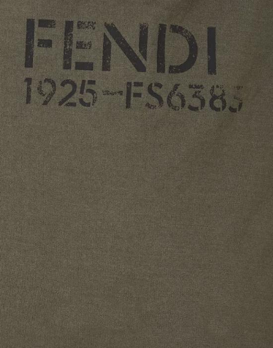 26FW 펜디 반팔 티셔츠 FY1370 B19QF0QQ4 Military Green - FENDI
