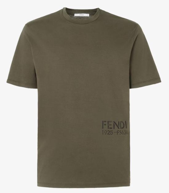 26FW 펜디 반팔 티셔츠 FY1370 B19QF0QQ4 Military Green