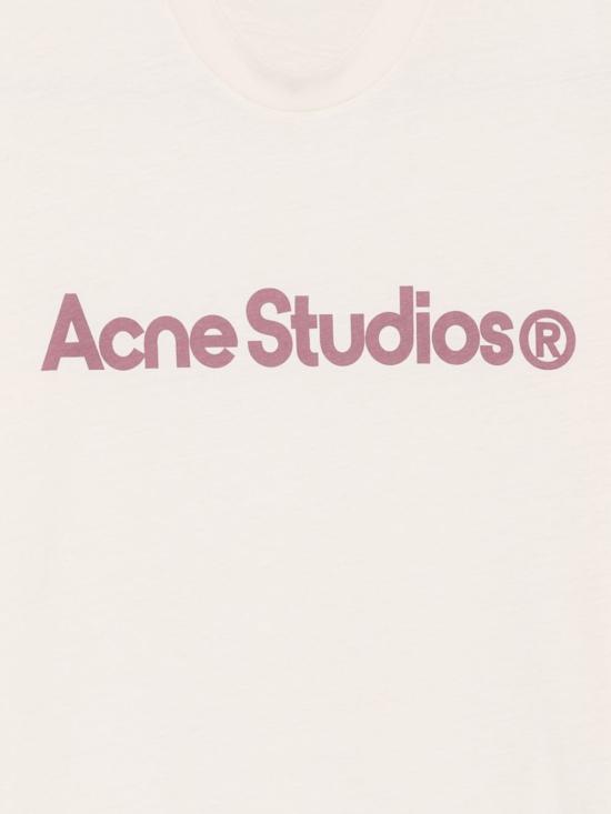 26FW 아크네 스튜디오 로고 그래픽 반팔 티셔츠 CL0489 418 Pale pink - ACNE STUDIOS