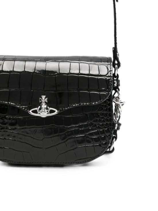 26FW 비비안웨스트우드 헌터 플랩 크로스백 48030025W L0098N401 BLACK - VIVIENNE WESTWOOD