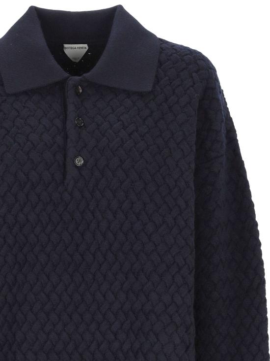 26FW 보테가베네타 폴로 티셔츠 A000K9 V6UI04071 Midnight blue - BOTTEGA VENETA