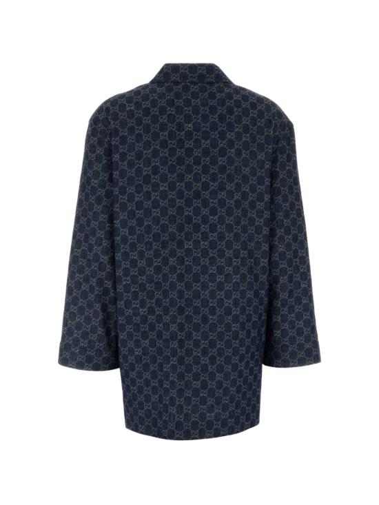 26FW 구찌 GG 코튼 데님 자카드 재킷 875438 XDDG34011 BLUE - GUCCI