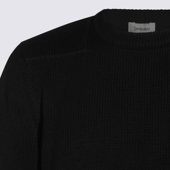 26FW 생로랑 스웨터 A004JU Y77OT1000 BLACK - SAINT LAURENT