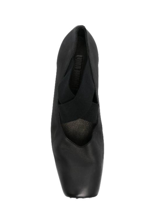 26FW 우마 왕 플랫 슈즈 US9001 CALF LEATHERUW900 BLACK - UMA WANG